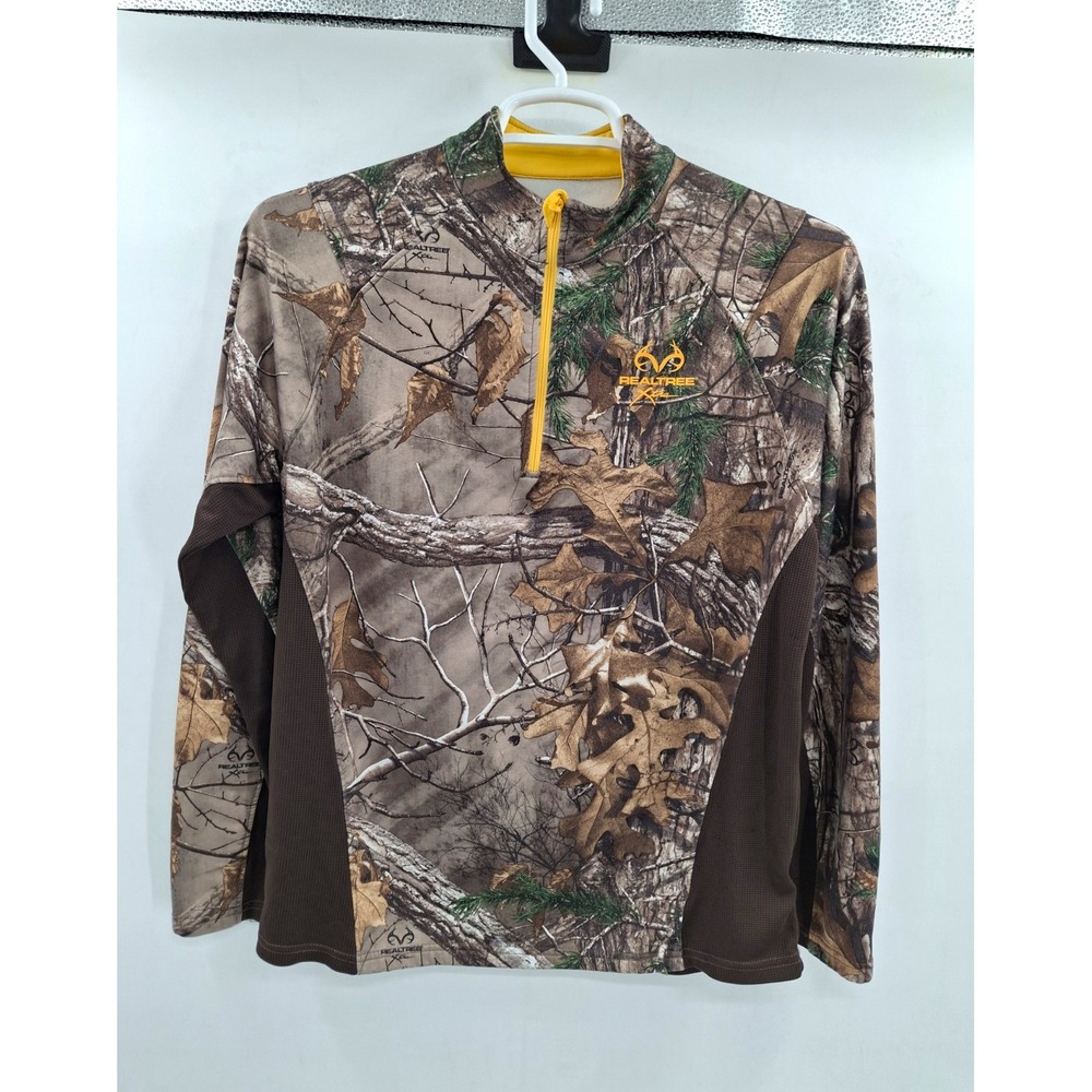 Realtree Xtra Camo Long Sleeve Quarter Zip Pullover Shirt Men's M 38-40